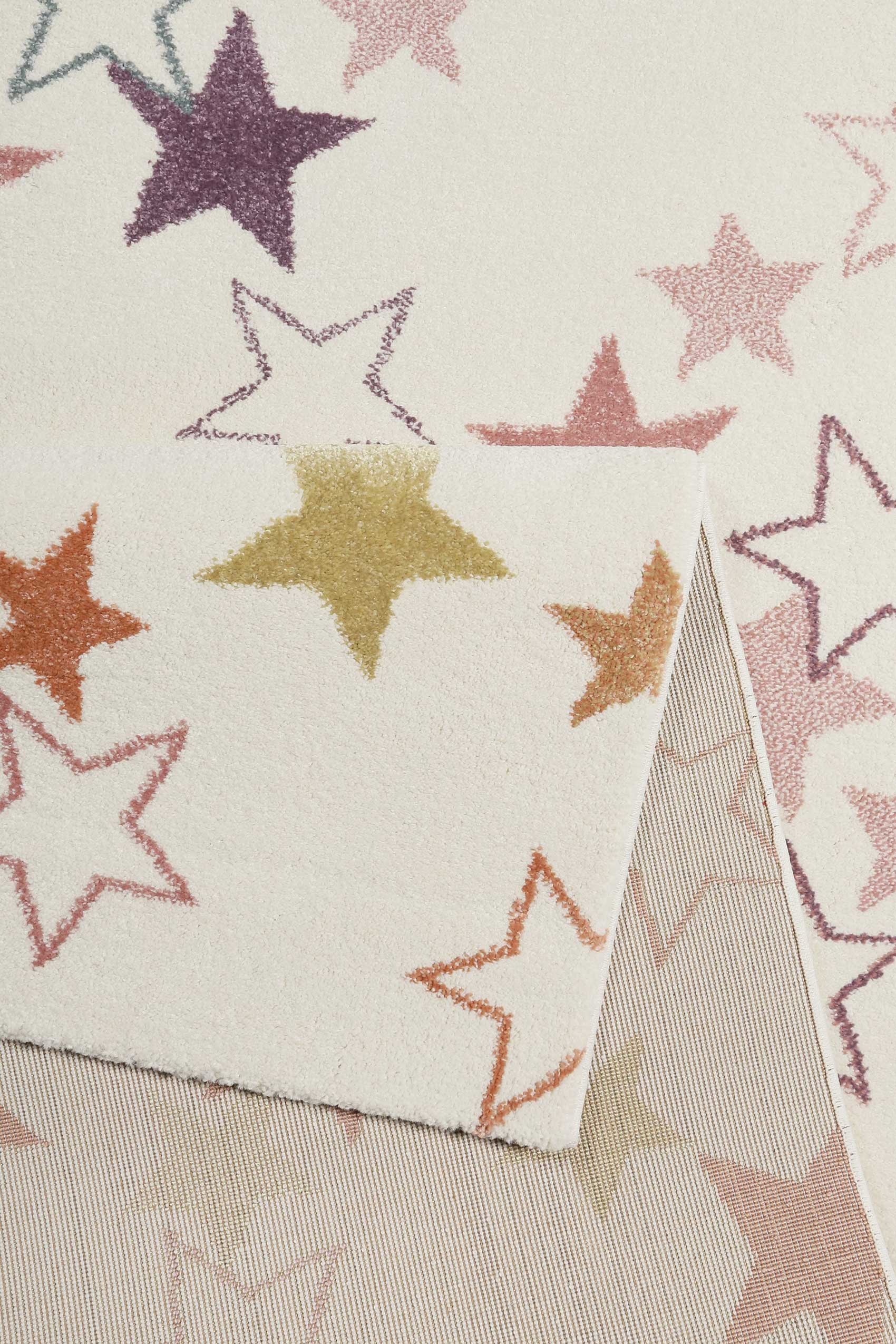 Esprit Kinder Teppich beige rosa grün blau flieder "Esterya" - Image 3