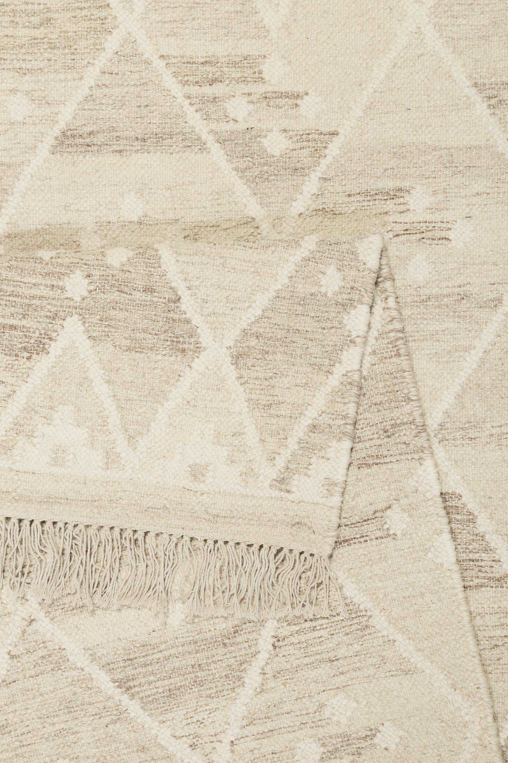 Kelim Teppich Beige Braun meliert aus Wolle "Vermont" Green Looop - Image 3