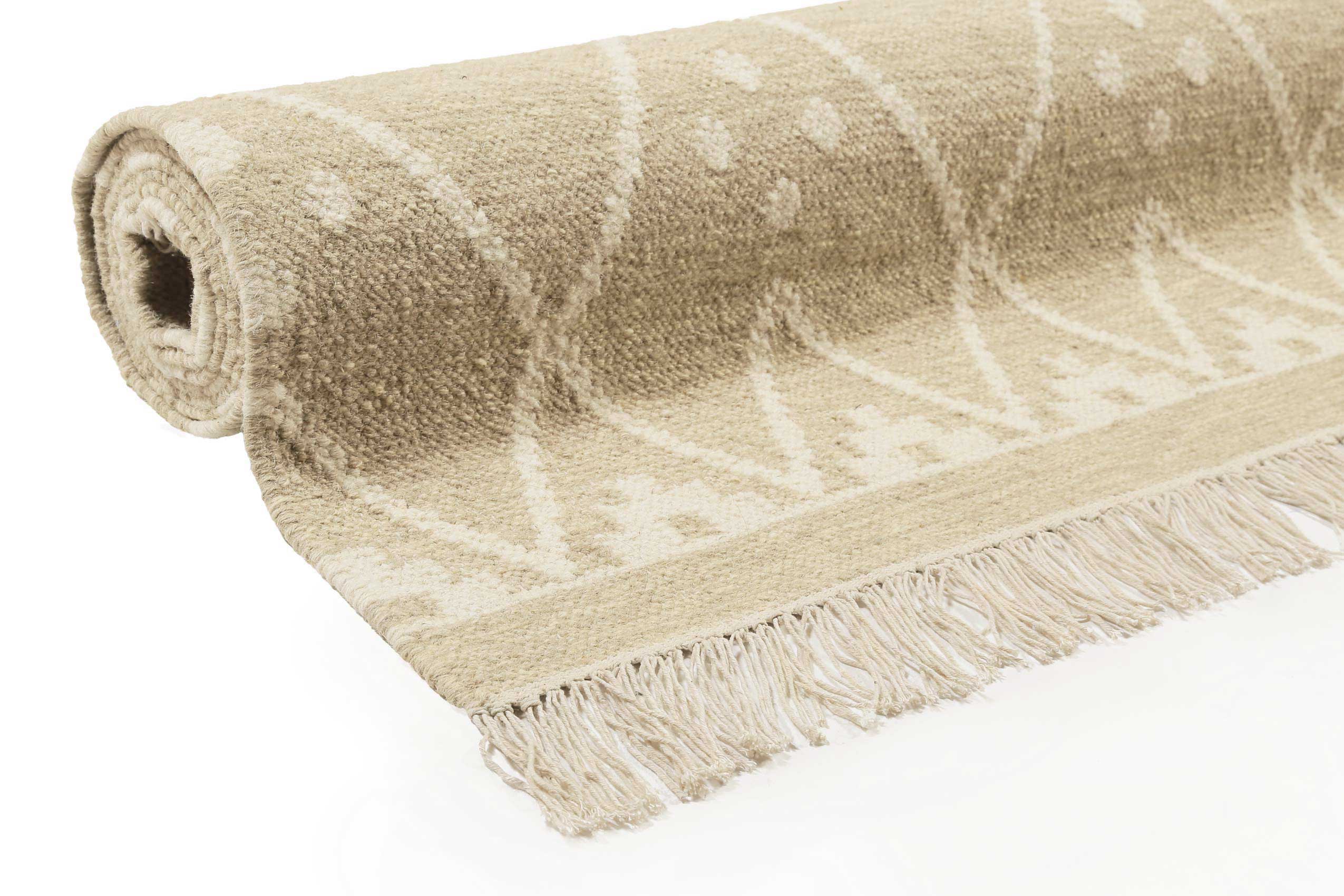 Kelim Teppich Beige Creme meliert aus Wolle "Vermont" Green Looop - Image 7