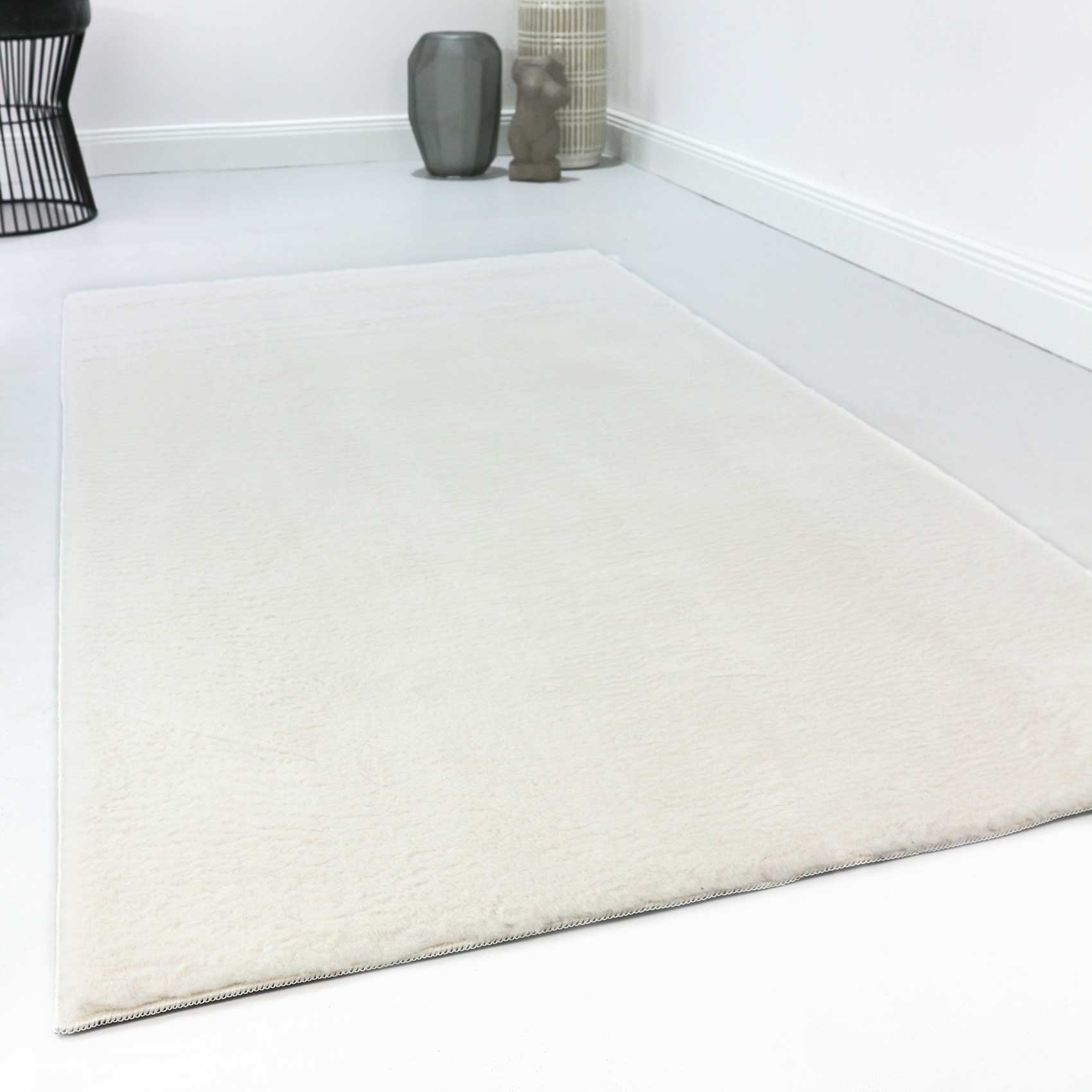 Kunstfell Teppich Creme Beige soft & weich "Villa Rosso" Homie Living - Image 6