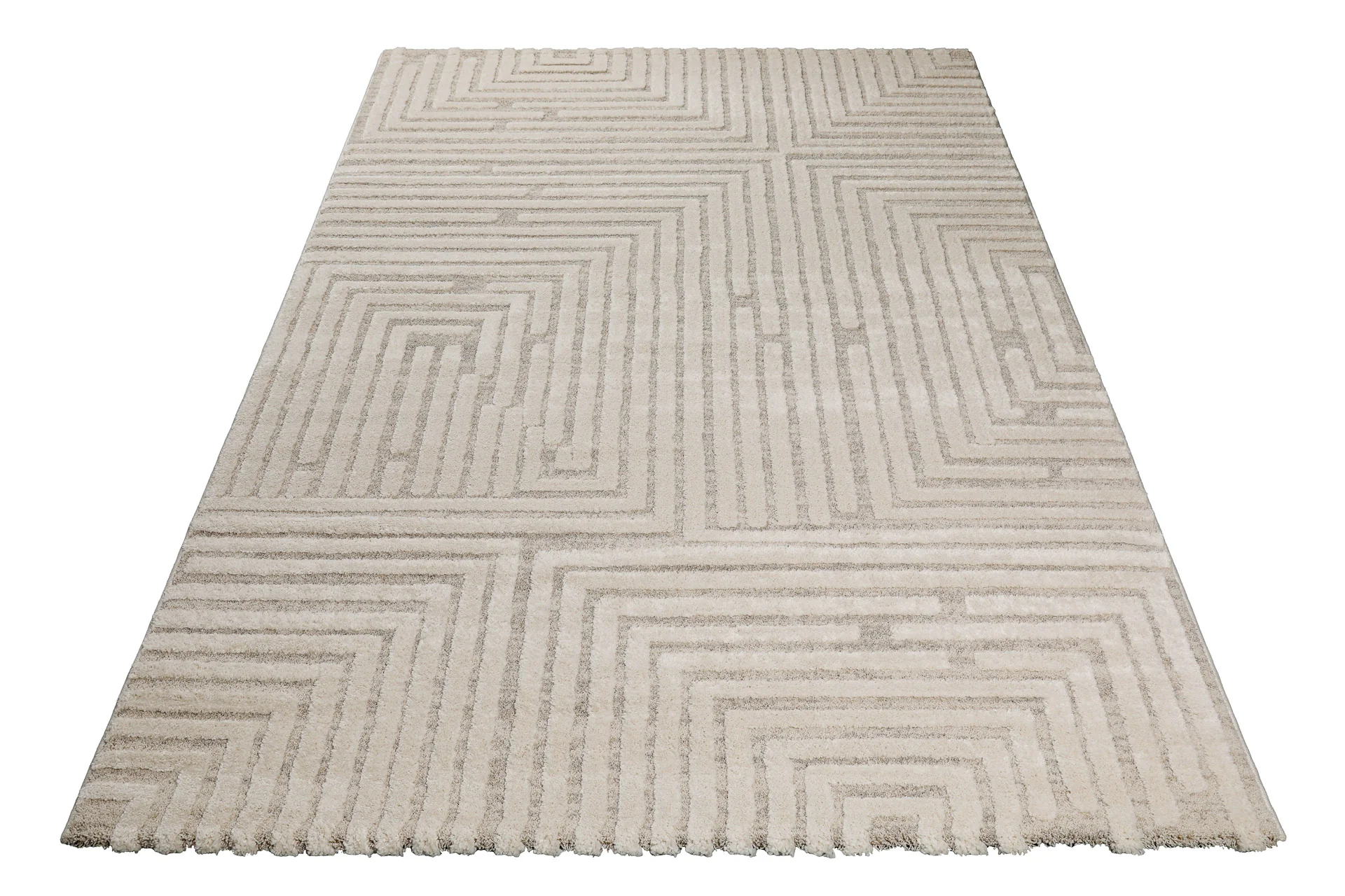 Kurzflor Teppich Creme Beige "Hillmar" WECONhome - Image 3